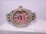 Rolex Datejust Watch 2-Tone Pink MOP Diamond bezel Ladies 31mm